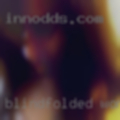 Blindfolded woman swinger party